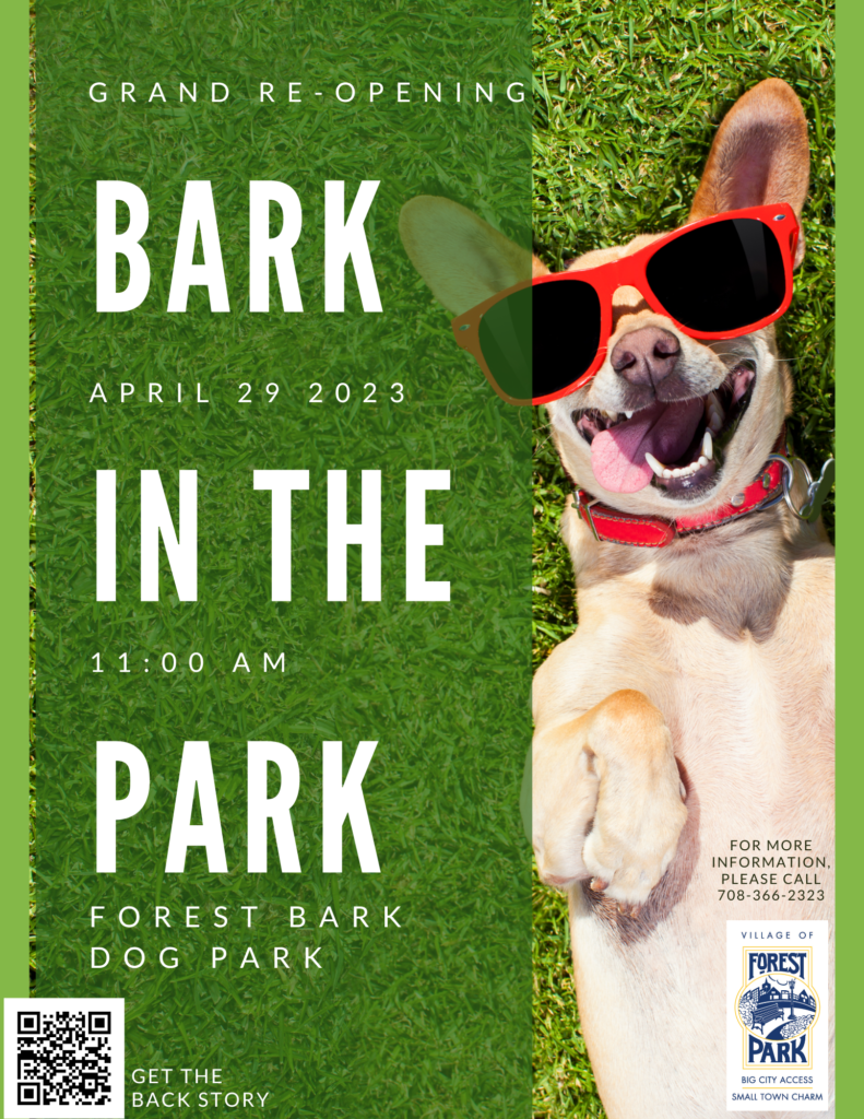 Bark in the Park Dog Park Ribbon Cutting Village of Forest Park